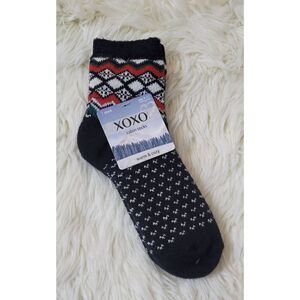 XOXO Cabin Socks Women's Argyle New